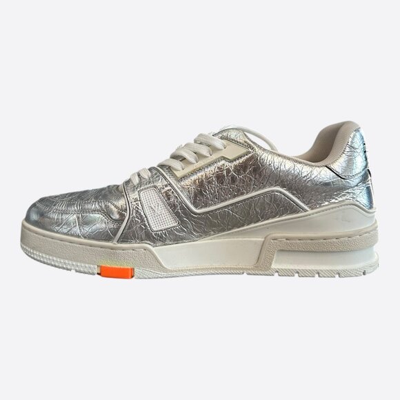 Louis Vuitton Silver & Orange Trainers - Picture 6 of 8